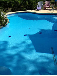 Ultra Poly One Coat - Blue painted pool.