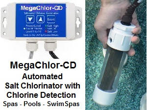 MegaChlor-CD salt chlorine generator, with Chlorine Detection Technology.