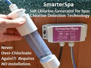 SmarterSpa Salt Chlorine Generator, with Chlorine Detection Technology.