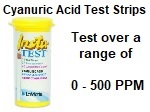 Insta-Test Cyanuric Acid Test Strips.