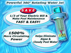The Ciruclater replacement return jet fitting improves pool water circulation.